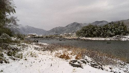 山崎の雪景色
