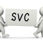 svcと書かれた箱を運ぶ二人