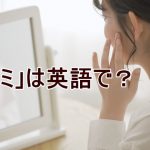 鏡を見る女性：シミは英語で？