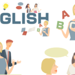 英語を話す人たちのイラスト
