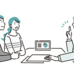 コンサルタントと話す二人の人
