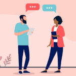 会話をする二人のイラスト