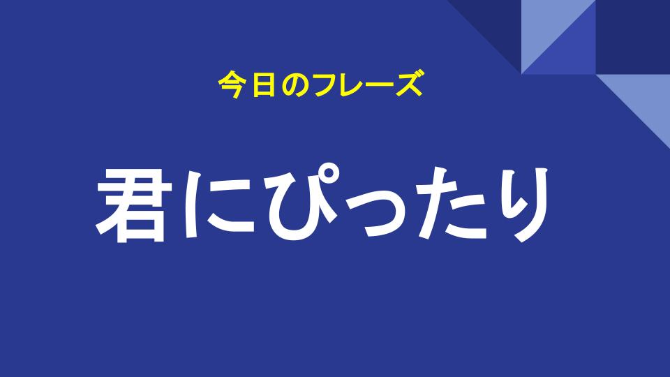 君にぴったり