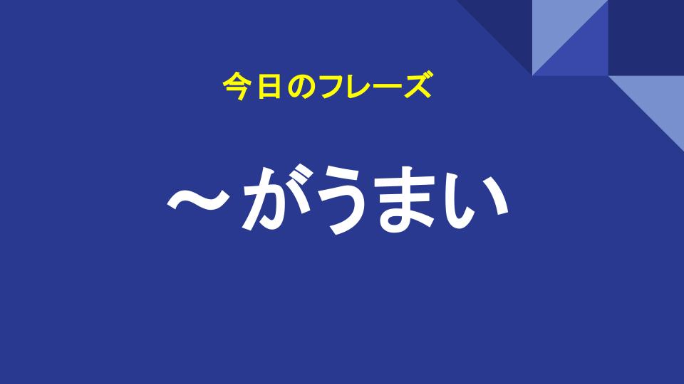 ～がうまい