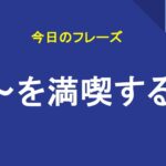 ～を満喫する