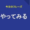 やってみる